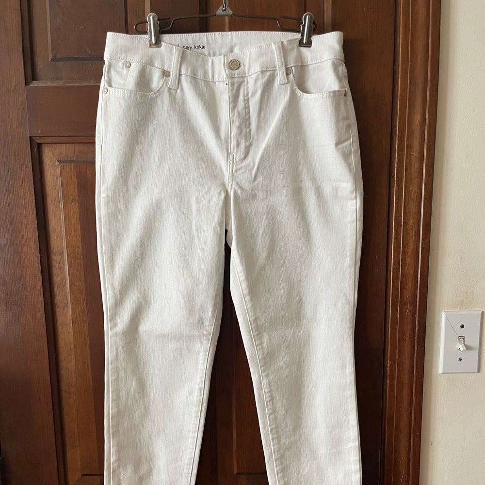 Talbots Women's White Straight Leg Jeans